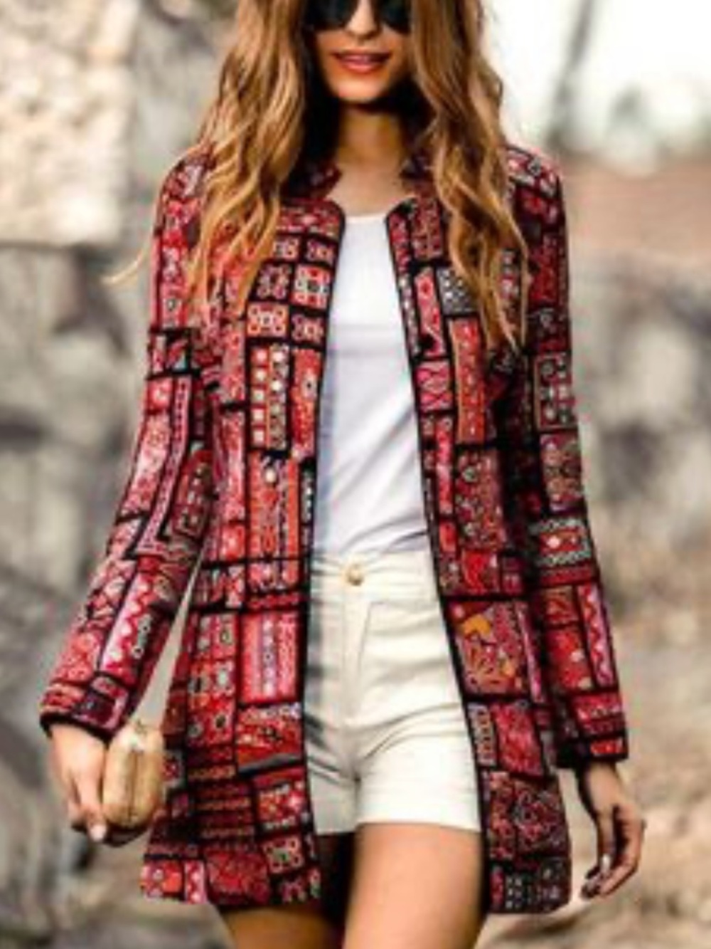 Floryday women's patterned jacket. Size M NWT